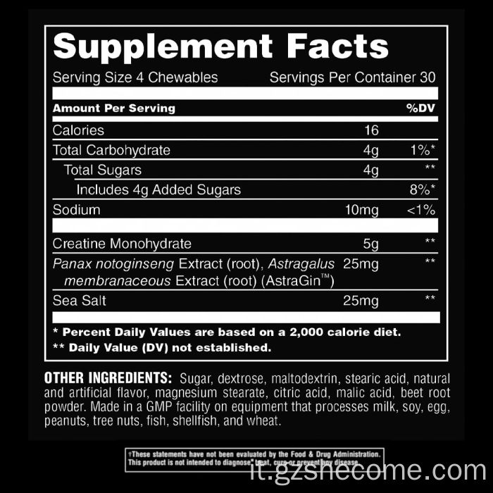 Monoidrato per migliorare l'assorbimento di compresse masticabili convenienti
